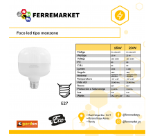 FOCO LED GARDEX ECO TIPO MANZANA