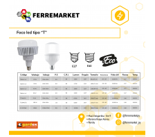 FOCO LED TIPO T ECO GARDEX