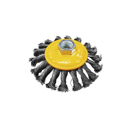 CEPILLO CIRCULAR BISELADO DE ALAMBRE TRENZADO DE 4.5 GARDEX