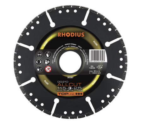 DG210 ALLCUT DISCO DIAMANTADO RHODIUS TOP
