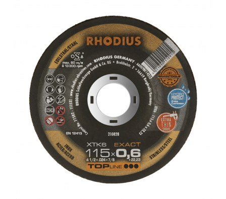 XTK 6 DISCO DE CORTE METAL INOXIDABLE RHODIUS EXACT HYDROPROTECT