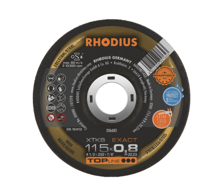 XTK 8 DISCO DE CORTE METAL INOXIDABLE EXACT HYDROPROTECT RHODIUS