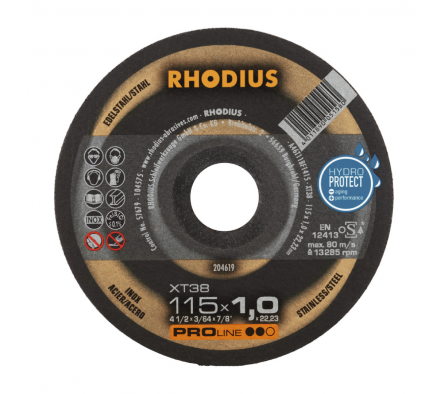 XT 38 DISCO DE CORTE METAL INOXIDABLE RHODIUS PRO