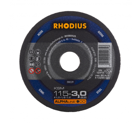 KSM DISCO DE CORTE METAL RHODIUS ALPHA