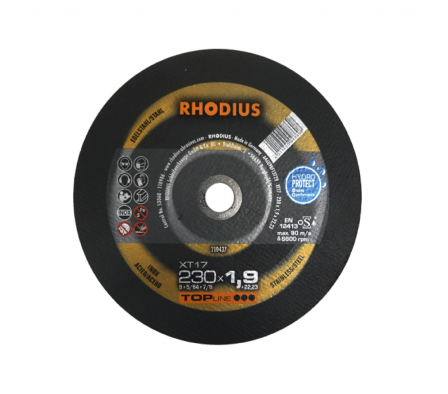 XT 17 DISCO DE CORTE METAL INOXIDABLE RHODIUS TOP