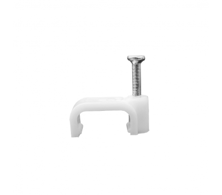 GRAMPA PLANA SUJETA CABLE GARDEX - BLANCO (100PCS)