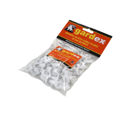 GRAMPA SUJETA CABLE GARDEX BLANCO (100PCS)