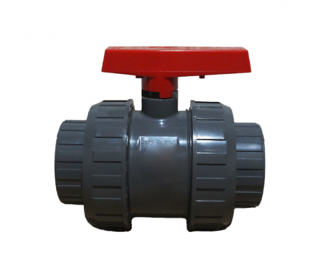 LLAVE DE PASO PVC CON UNION DOBLE