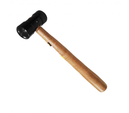 MARTILLO DE GOMA NEGRO CON MANGO