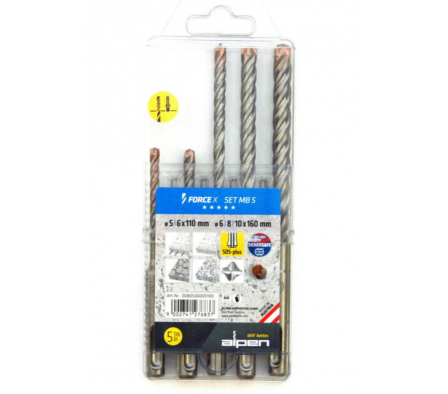 MECHA PARA HORMIGON SDS FORCE X EN JUEGO ALPEN 5 PZ