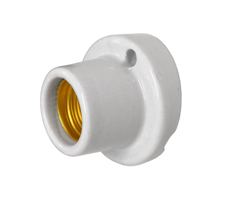 PORTALAMPARA PORCELANA CURVO E27