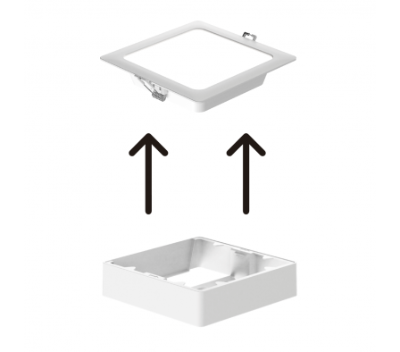 PANEL LED ECO ADOSAR&EMPOTRABLE CUAD.18W L.FRIA GARDEX	