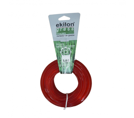 TANZA DE NYLON PARA DESMALEZADORA CUADRADO EKILON COLOR ROJO